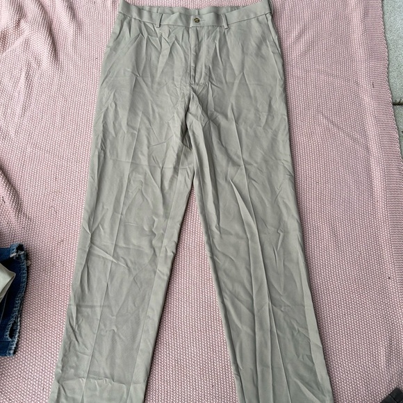 Men's Tan Dress Pants - Picture 1 of 4